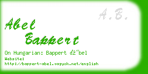 abel bappert business card